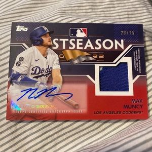 Max Muncy 2022 Postseason Card Relic 20/25